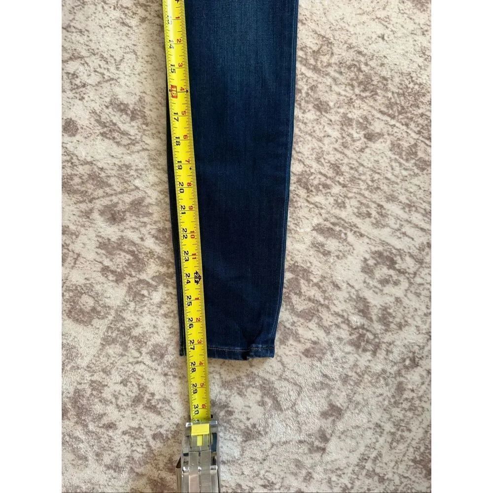 Madewell Women's 9" Mid-rise Button-fly Skinny Denim Jeans Dark Wash Size 26 - Picture 10 of 10